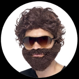 Hangover Kostüm Set - Bart, Brille und Perücke - Klicken für grössere Ansicht
