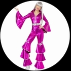 Disco Lady Dancing Dream Pink 70er Jahre