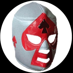 Lucha Libre Maske - Grey-Black-Red - Klicken fr grssere Ansicht