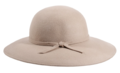 Damencloche breiter Rand - mittel beige
