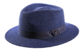 Fedora Traveler Hanf soft mit Gimpe - marine