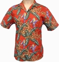 Original Hawaiihemd Magnum Jungle Bird Rot Paradise Found